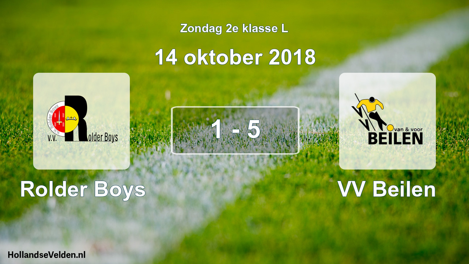 Total number of matches played: Rolder Boys - VV Beilen 1 - 5 (14 October 2018)