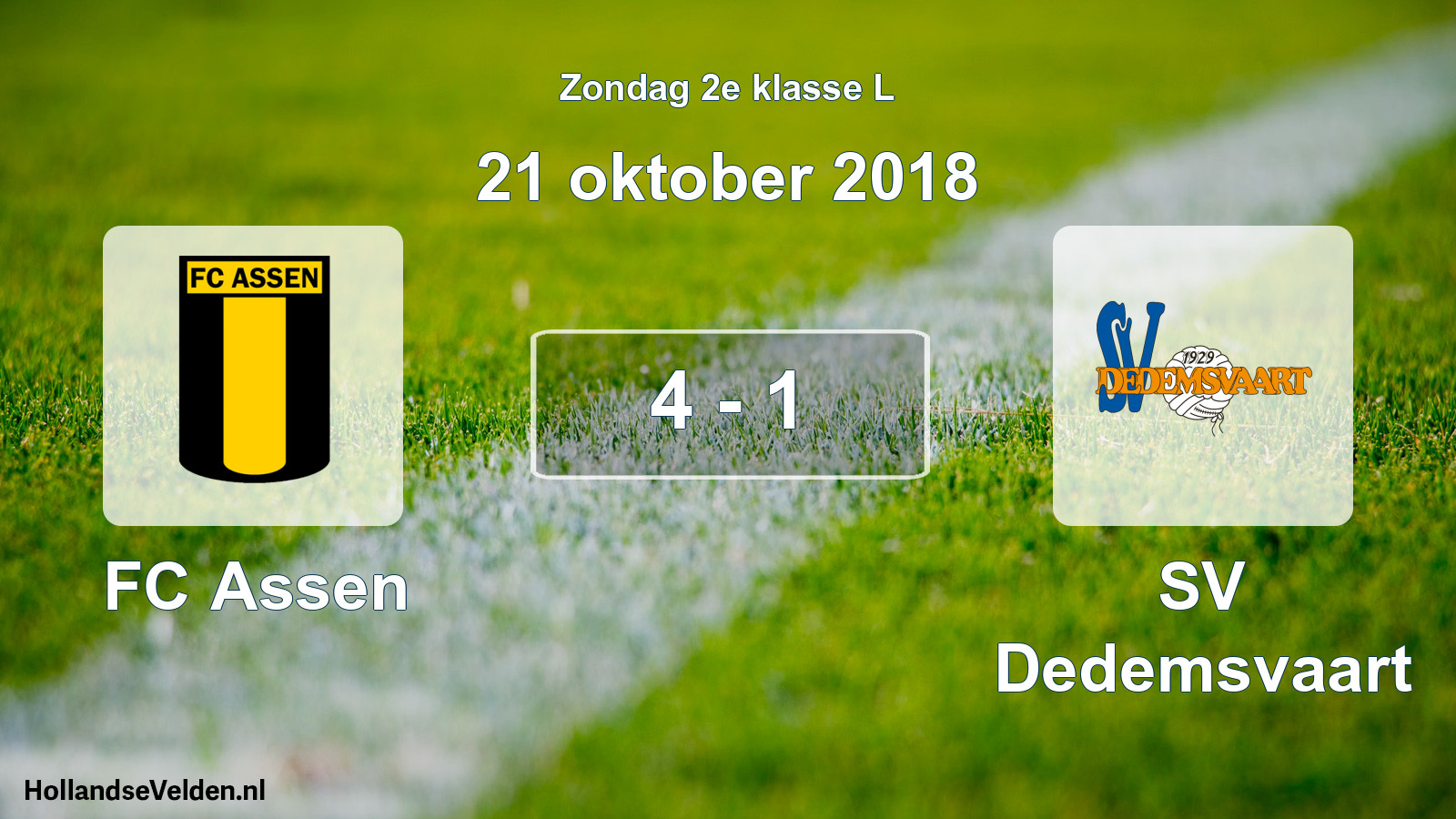 Total number of matches played: FC Assen - SV Dedemsvaart 4 - 1 (21 October 2018)