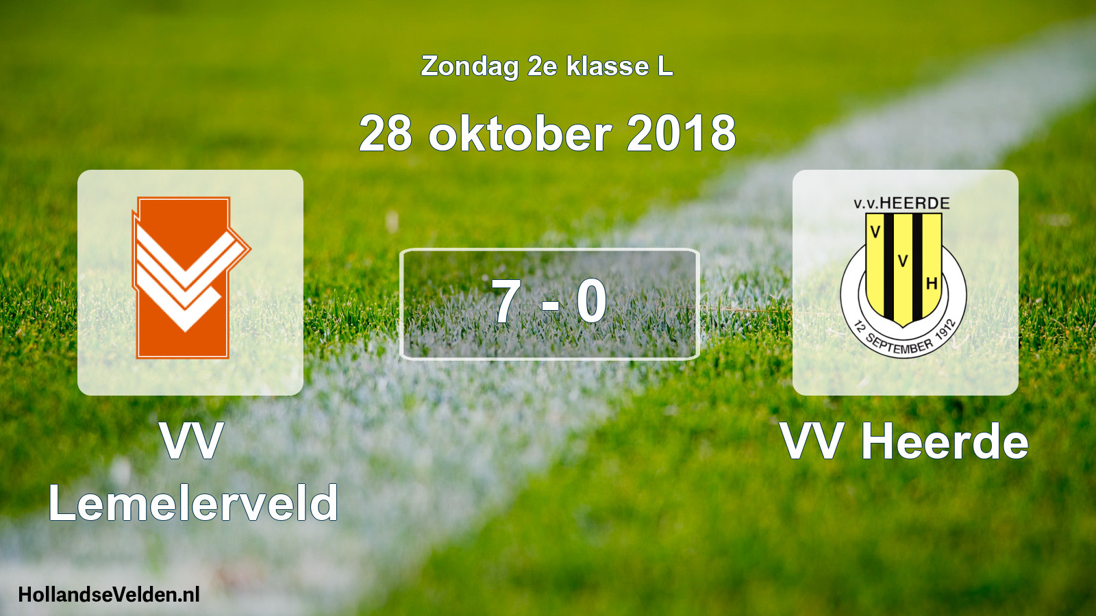Total number of matches played: VV Lemelerveld - VV Heerde 7 - 0 (28 October 2018)