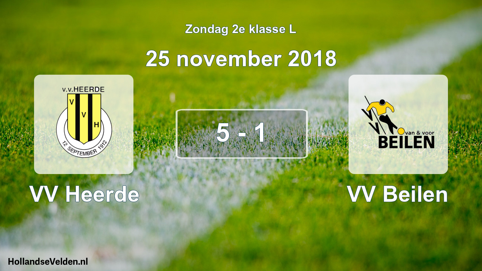 Total number of matches played: VV Heerde - VV Beilen 5 - 1 (25 November 2018)