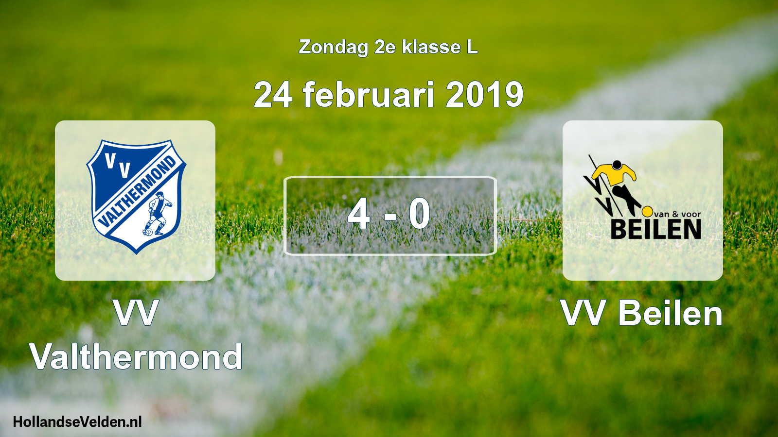 Total number of matches played: VV Valthermond - VV Beilen 4 - 0 (24 February 2019)
