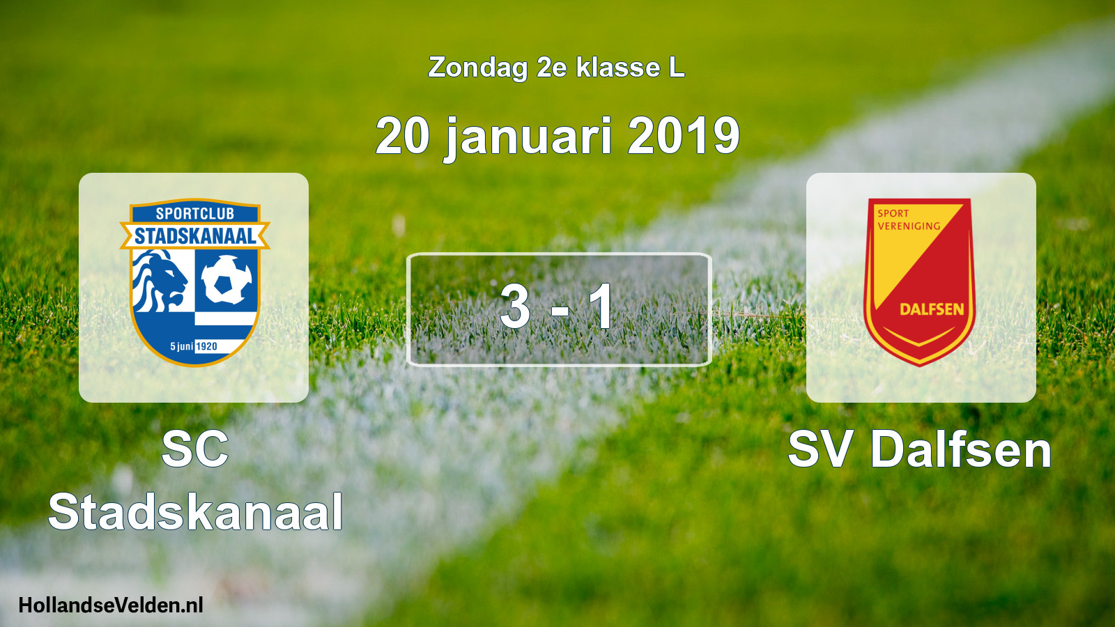 Total number of matches played: SC Stadskanaal - SV Dalfsen 3 - 1 (20 January 2019)