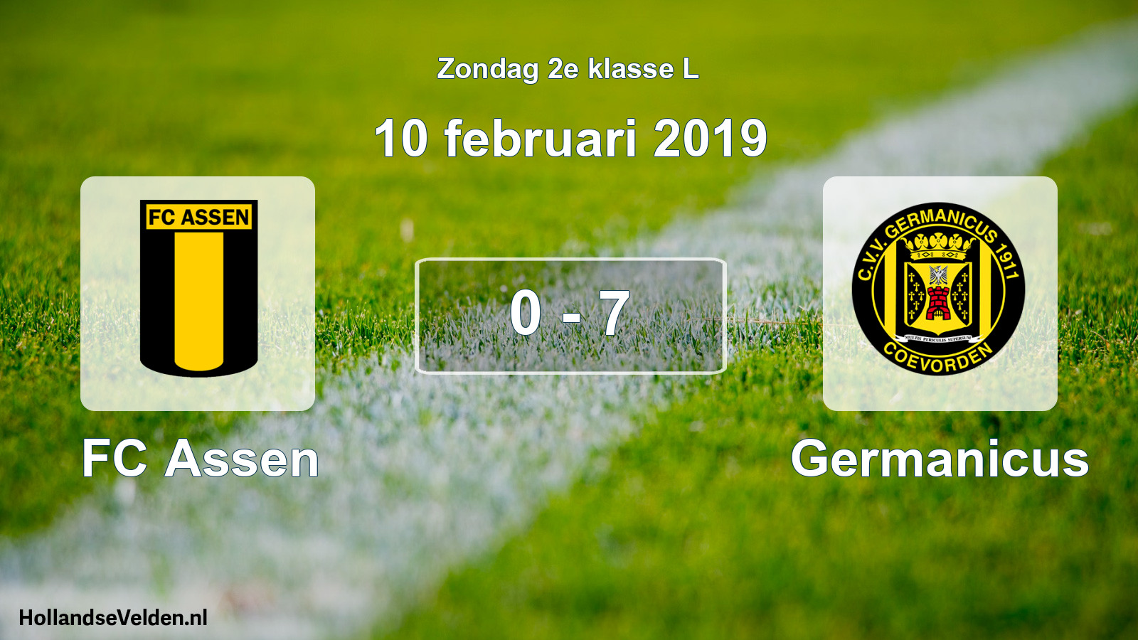 Total number of matches played: FC Assen - Germanicus 0 - 7 (10 February 2019)