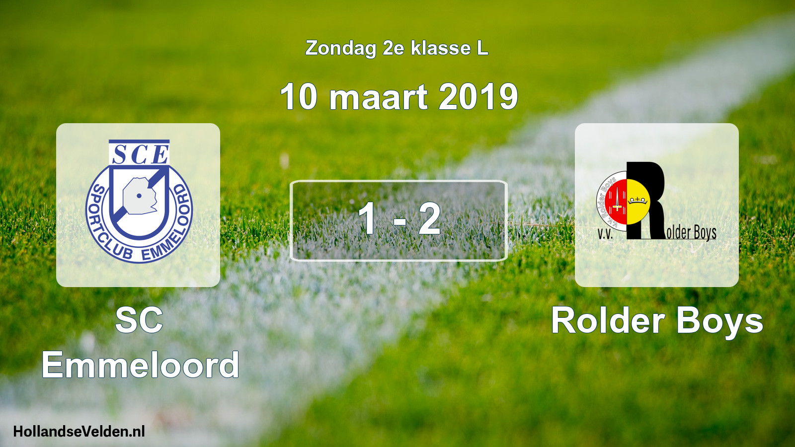 Total number of matches played: SC Emmeloord - Rolder Boys 1 - 2 (10 March 2019)