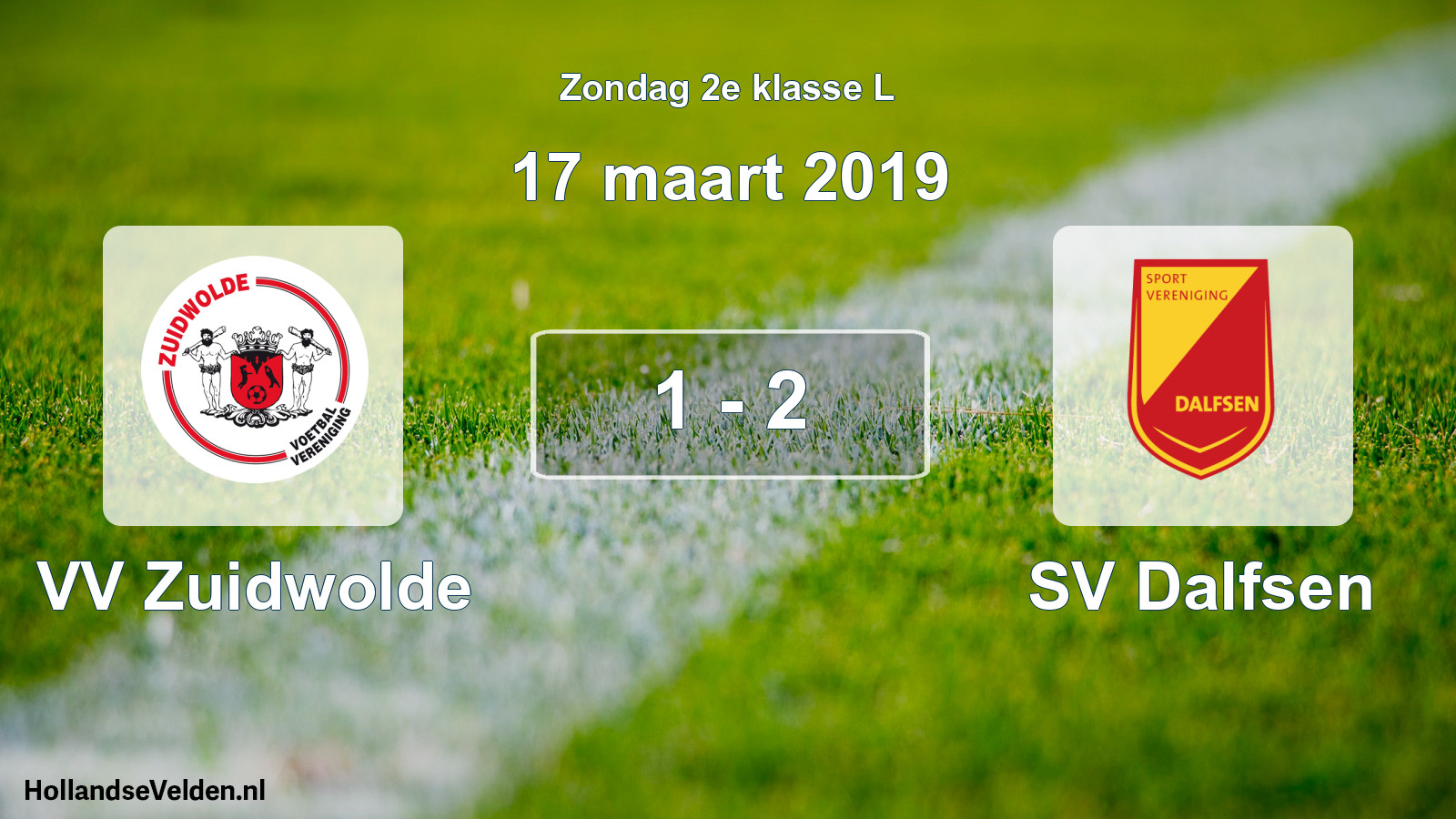 Total number of matches played: VV Zuidwolde - SV Dalfsen 1 - 2 (17 March 2019)