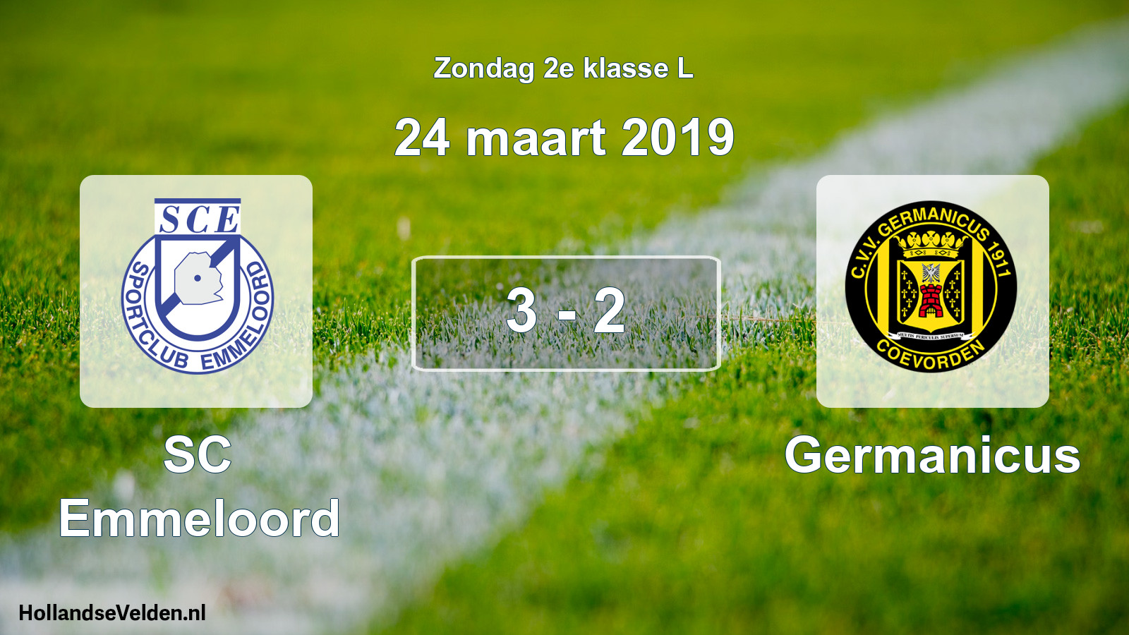 Total number of matches played: SC Emmeloord - Germanicus 3 - 2 (24 March 2019)