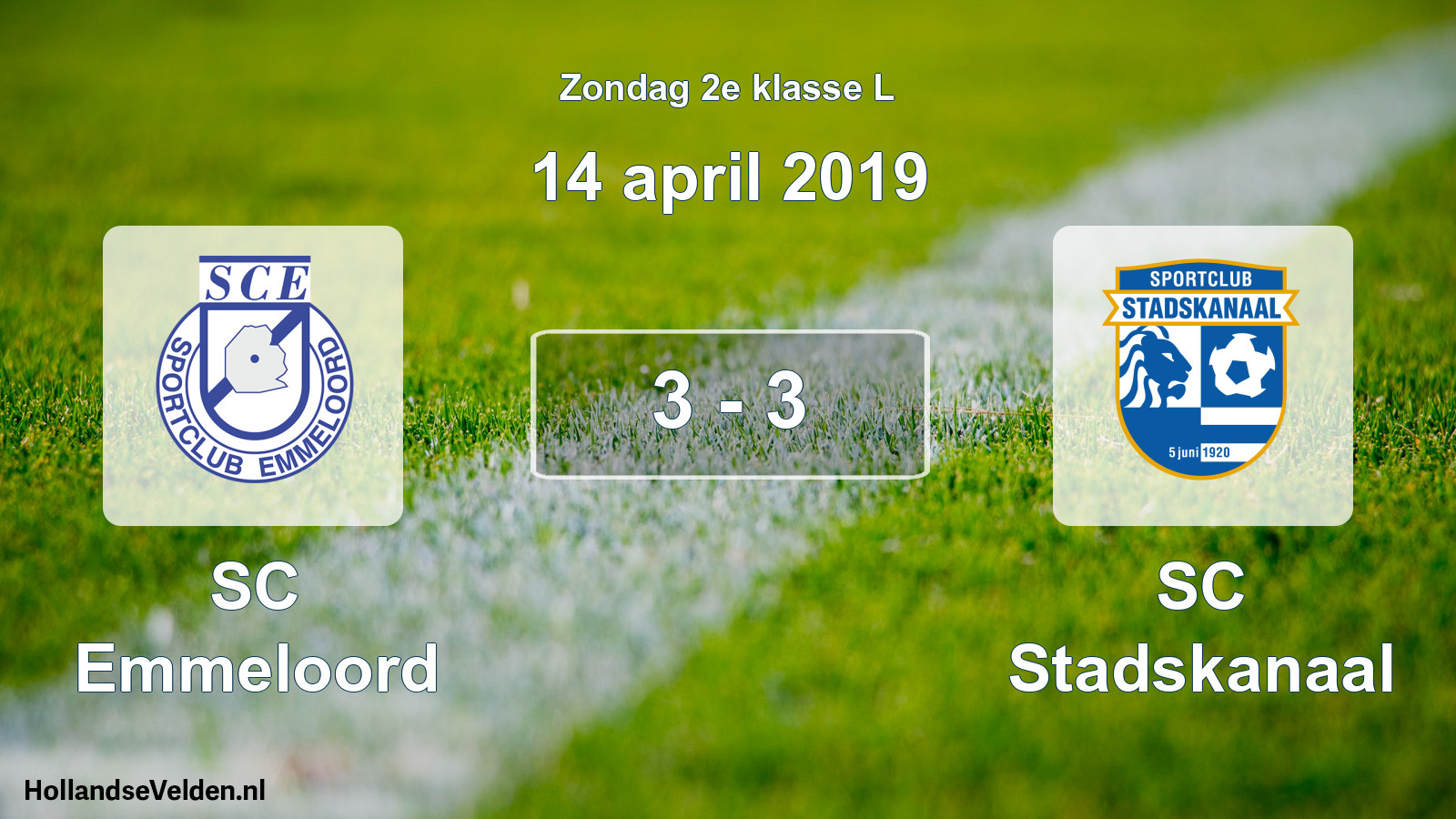 Total number of matches played: SC Emmeloord - SC Stadskanaal 3 - 3 (14 April 2019)