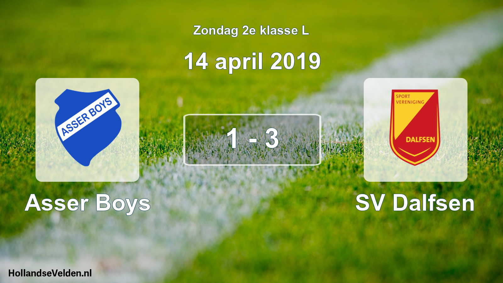 Total number of matches played: Asser Boys - SV Dalfsen 1 - 3 (14 April 2019)