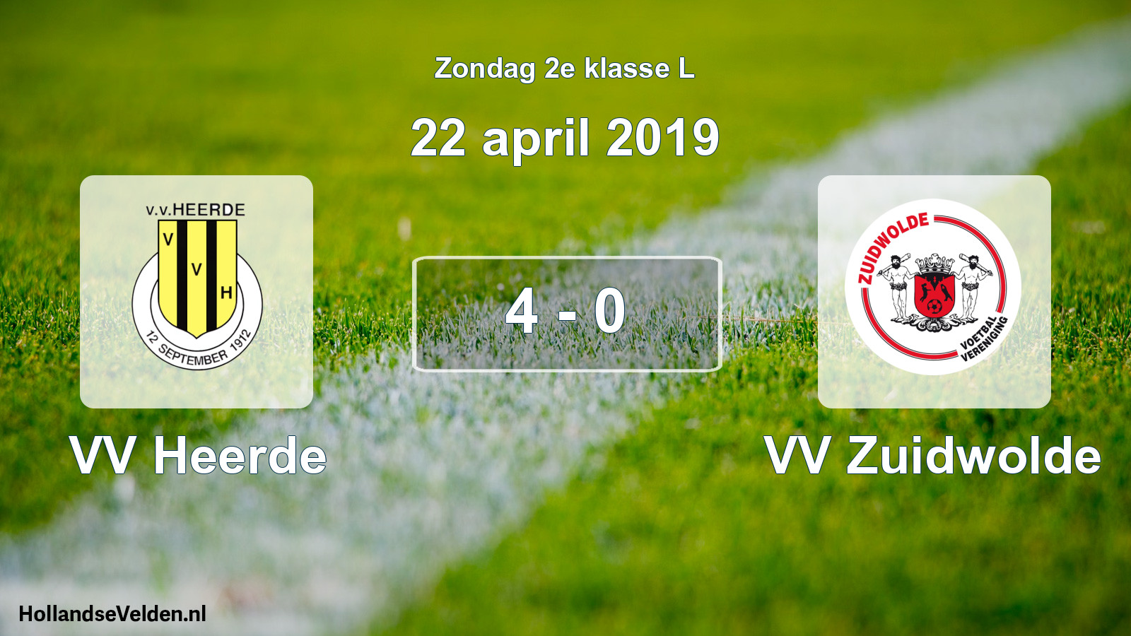 Total number of matches played: VV Heerde - VV Zuidwolde 4 - 0 (22 April 2019)