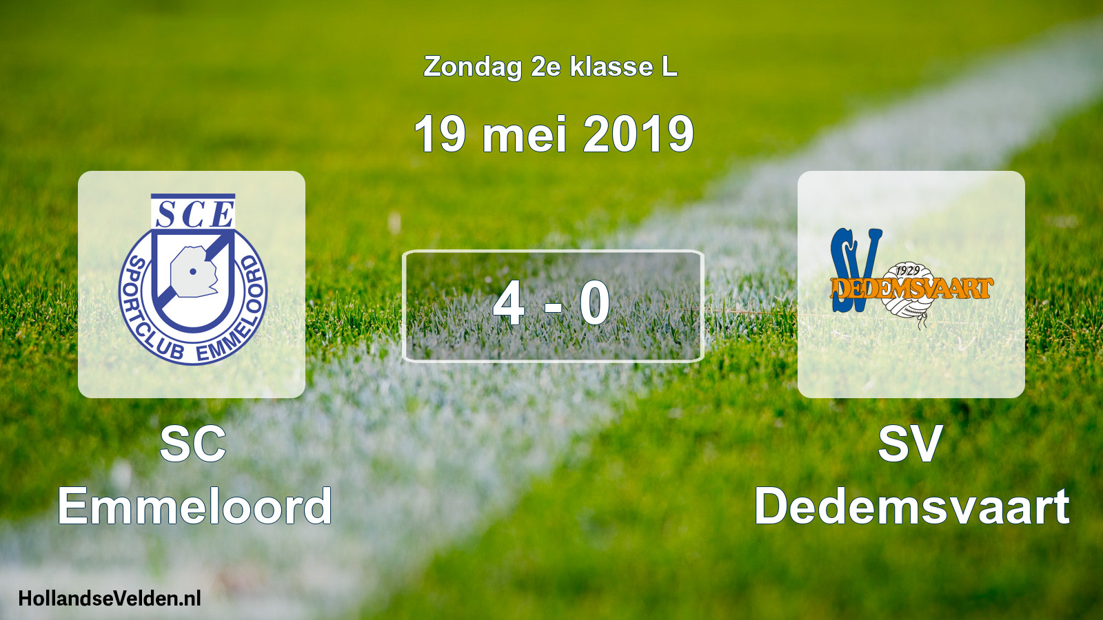 Total number of matches played: SC Emmeloord - SV Dedemsvaart 4 - 0 (19 May 2019)