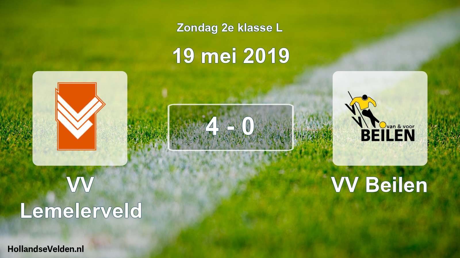 Total number of matches played: VV Lemelerveld - VV Beilen 4 - 0 (19 May 2019)