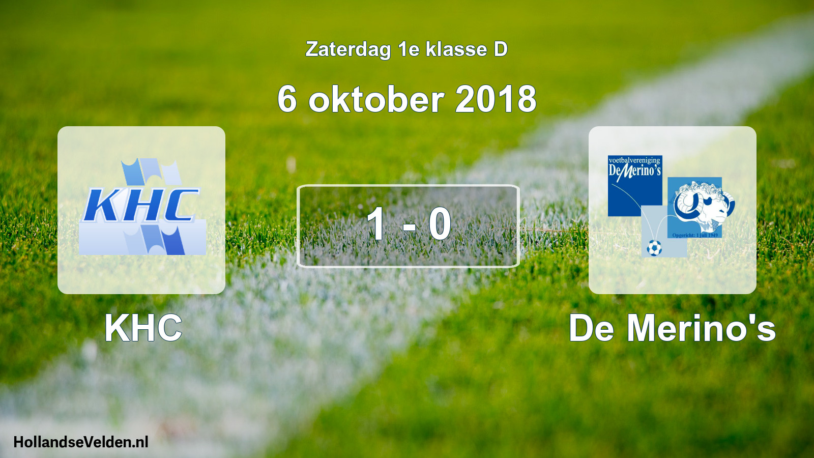 Total number of matches played: KHC - De Merino's 1 - 0 (6 October 2018)