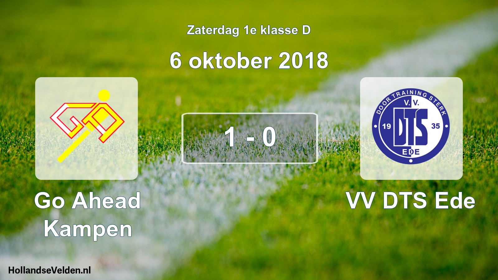 Total number of matches played: Go Ahead Kampen - VV DTS Ede 1 - 0 (6 October 2018)