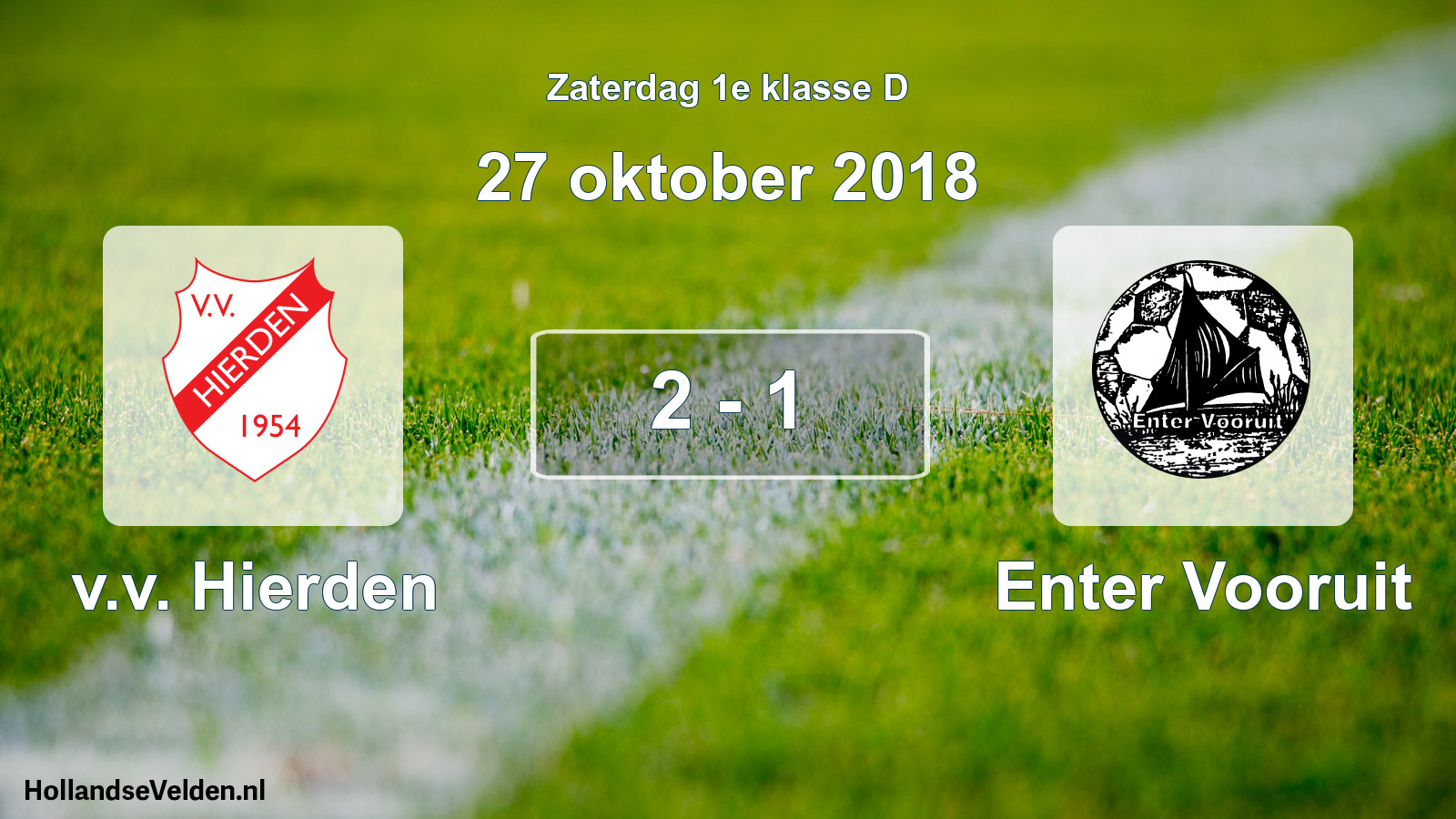 Total number of matches played: v.v. Hierden - Enter Vooruit 2 - 1 (27 October 2018)