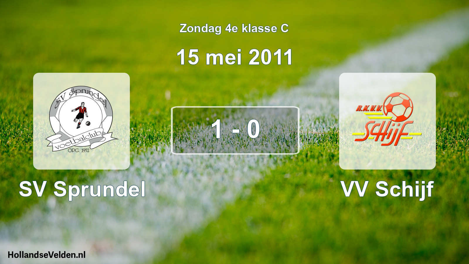 Total number of matches played: SV Sprundel - VV Schijf 1 - 0 (15 May 2011)