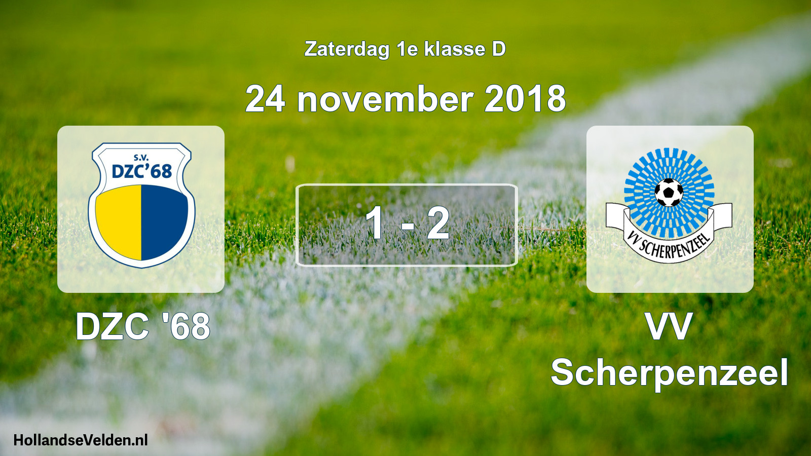 Total number of matches played: DZC '68 - VV Scherpenzeel 1 - 2 (24 November 2018)