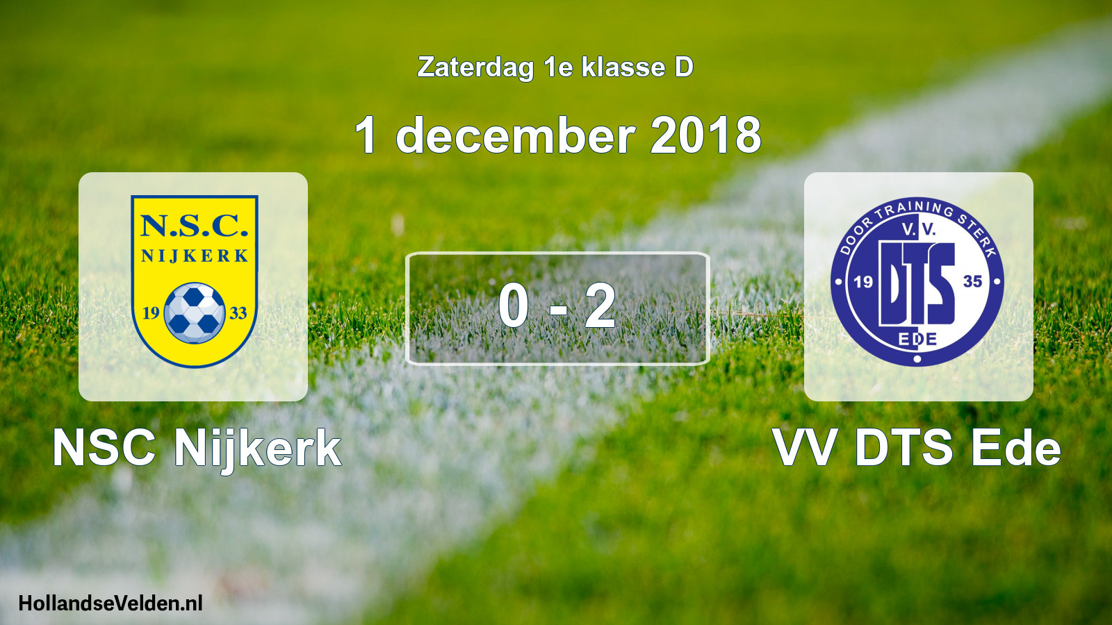 Total number of matches played: NSC Nijkerk - VV DTS Ede 0 - 2 (1 December 2018)
