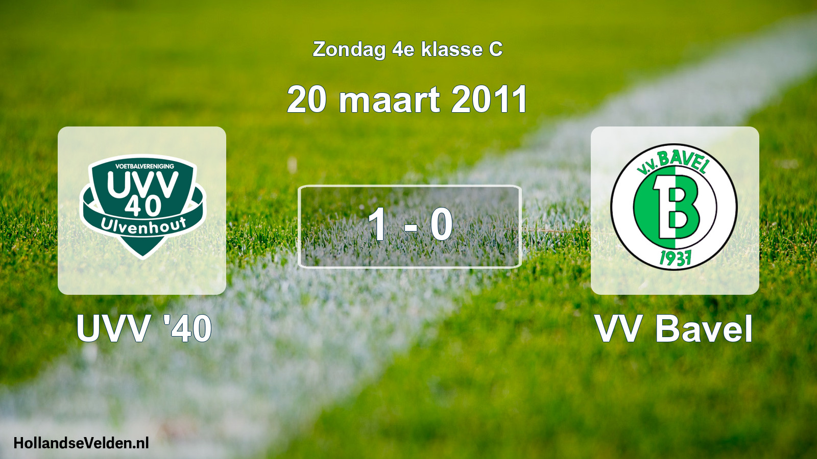 Total number of matches played: UVV '40 - VV Bavel 1 - 0 (20 March 2011)