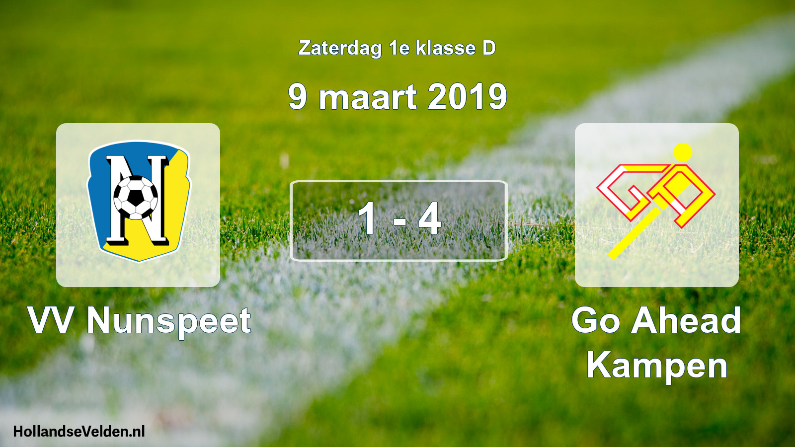 Total number of matches played: VV Nunspeet - Go Ahead Kampen 1 - 4 (9 March 2019)