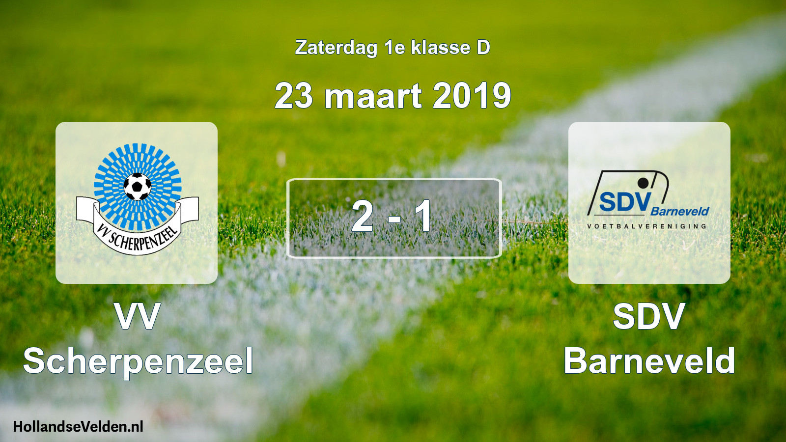 Total number of matches played: VV Scherpenzeel - SDV Barneveld 2 - 1 (23 March 2019)