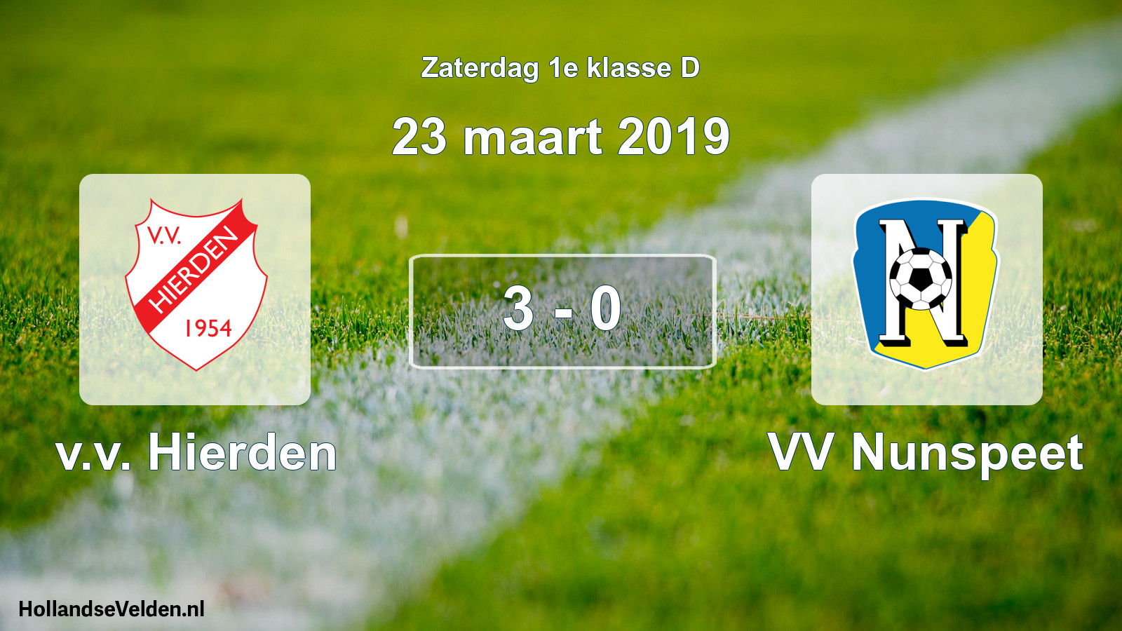 Total number of matches played: v.v. Hierden - VV Nunspeet 3 - 0 (23 March 2019)