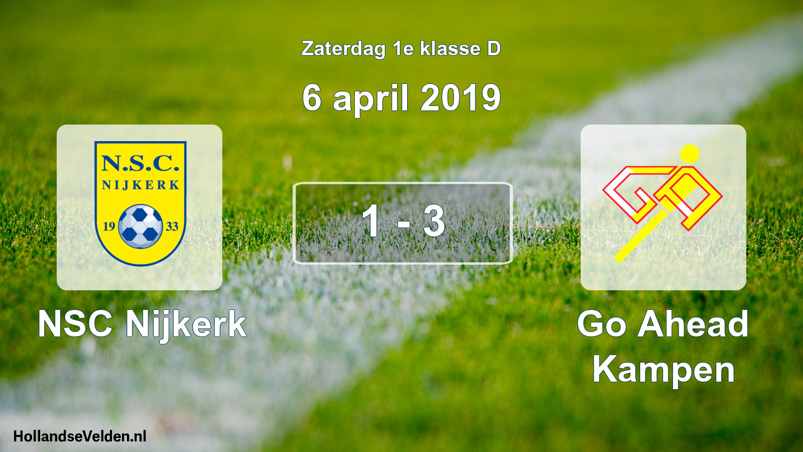 Total number of matches played: NSC Nijkerk - Go Ahead Kampen 1 - 3 (6 April 2019)