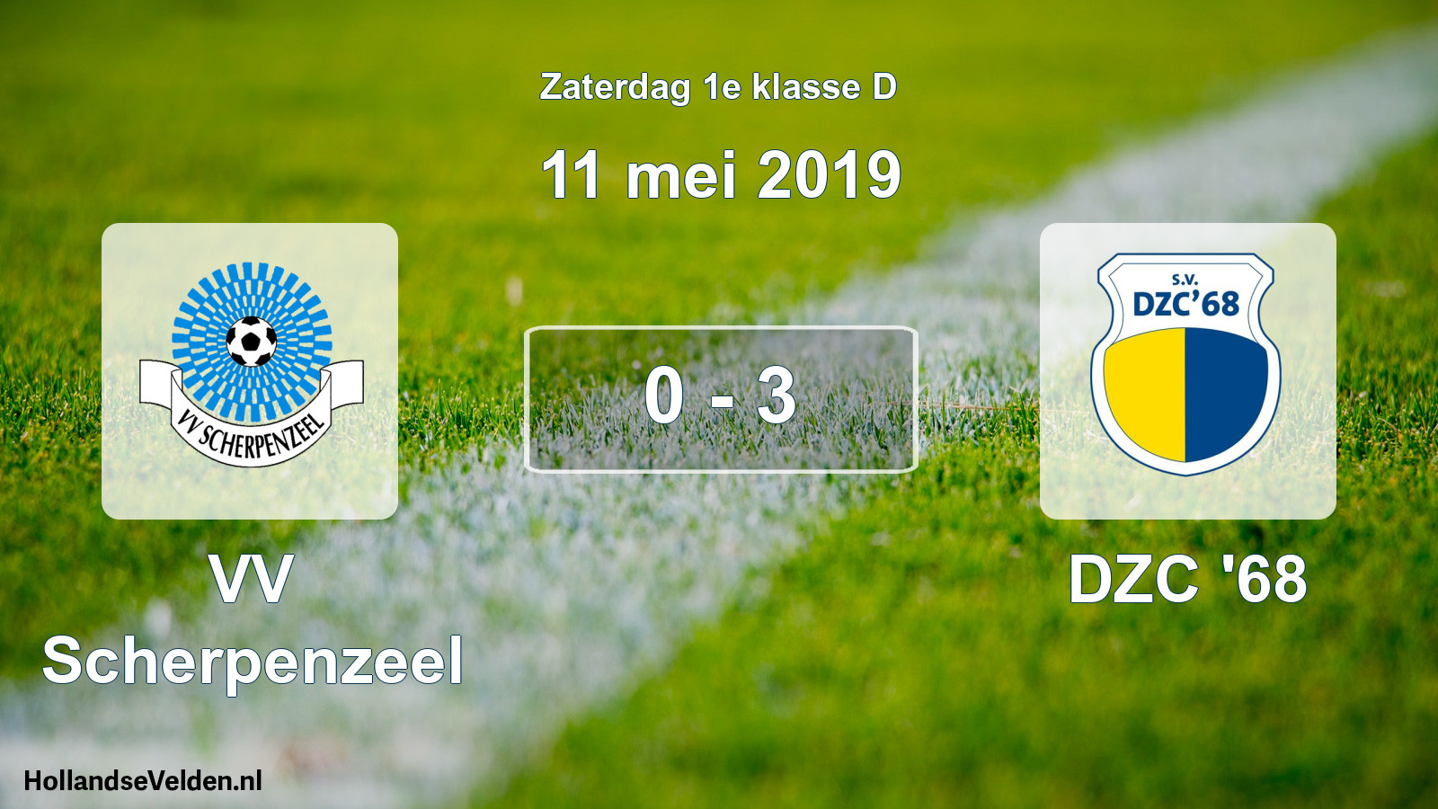Total number of matches played: VV Scherpenzeel - DZC '68 0 - 3 (11 May 2019)