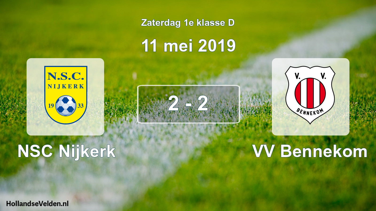 Total number of matches played: NSC Nijkerk - VV Bennekom 2 - 2 (11 May 2019)