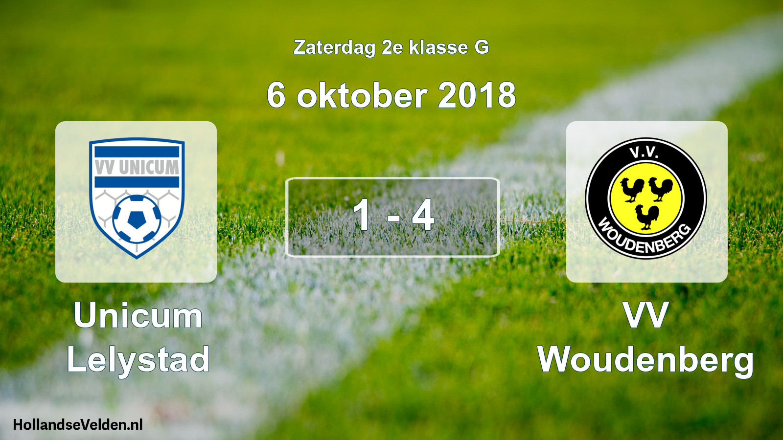 Total number of matches played: Unicum Lelystad - VV Woudenberg 1 - 4 (6 October 2018)