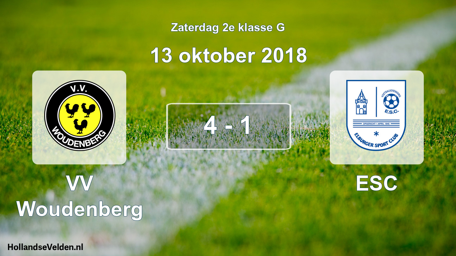 Total number of matches played: VV Woudenberg - ESC 4 - 1 (13 October 2018)