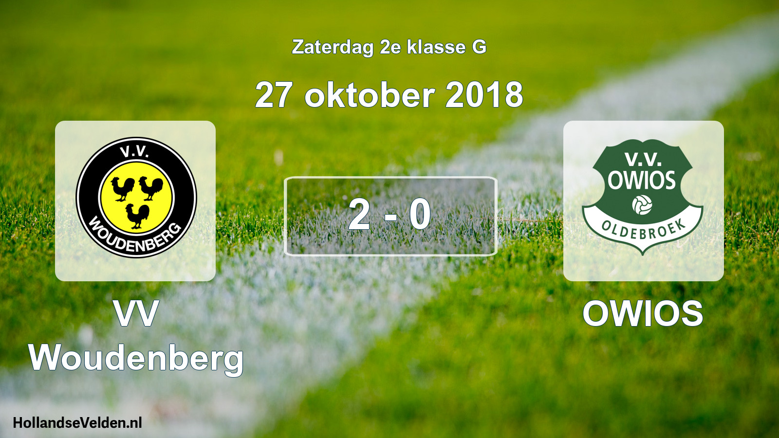Total number of matches played: VV Woudenberg - OWIOS 2 - 0 (27 October 2018)