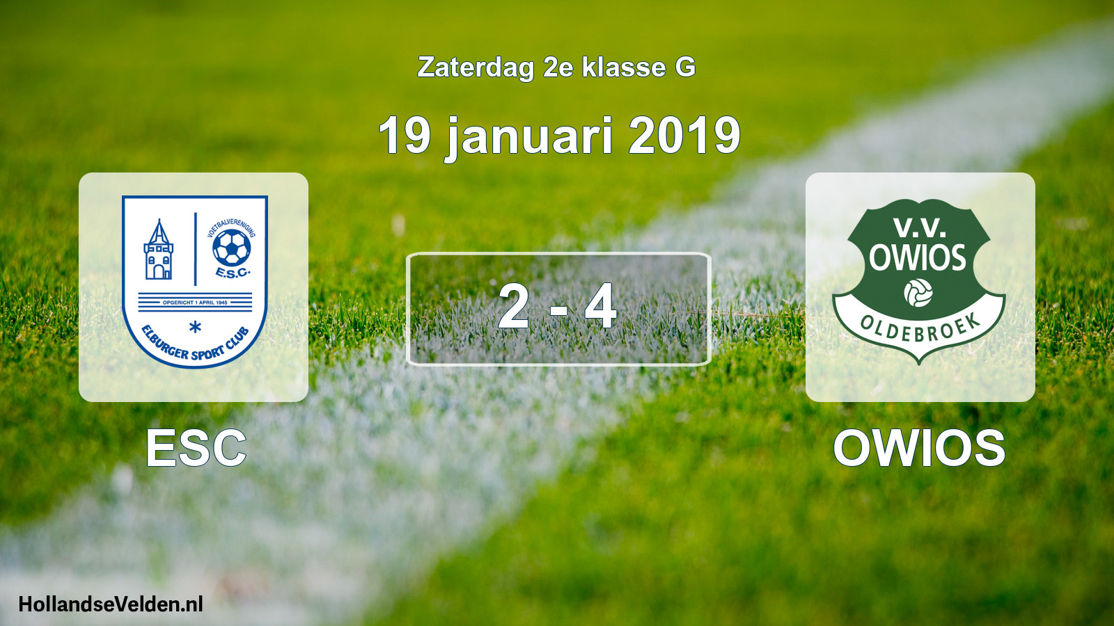 Total number of matches played: ESC - OWIOS 2 - 4 (19 January 2019)