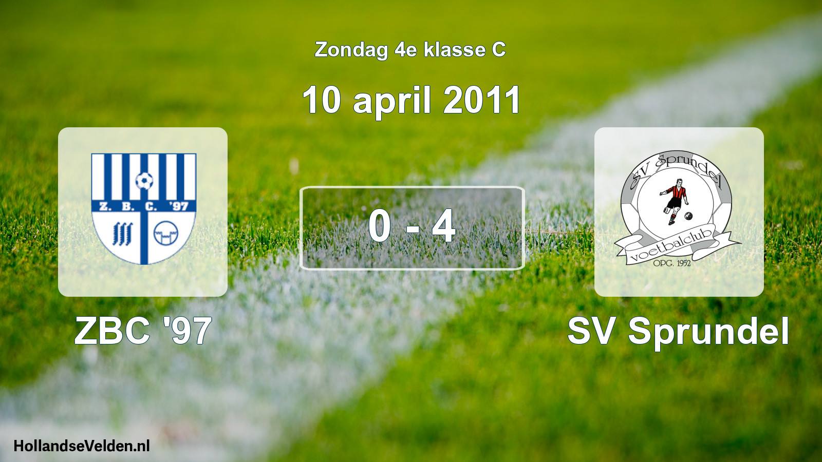 Total number of matches played: ZBC '97 - SV Sprundel 0 - 4 (10 April 2011)