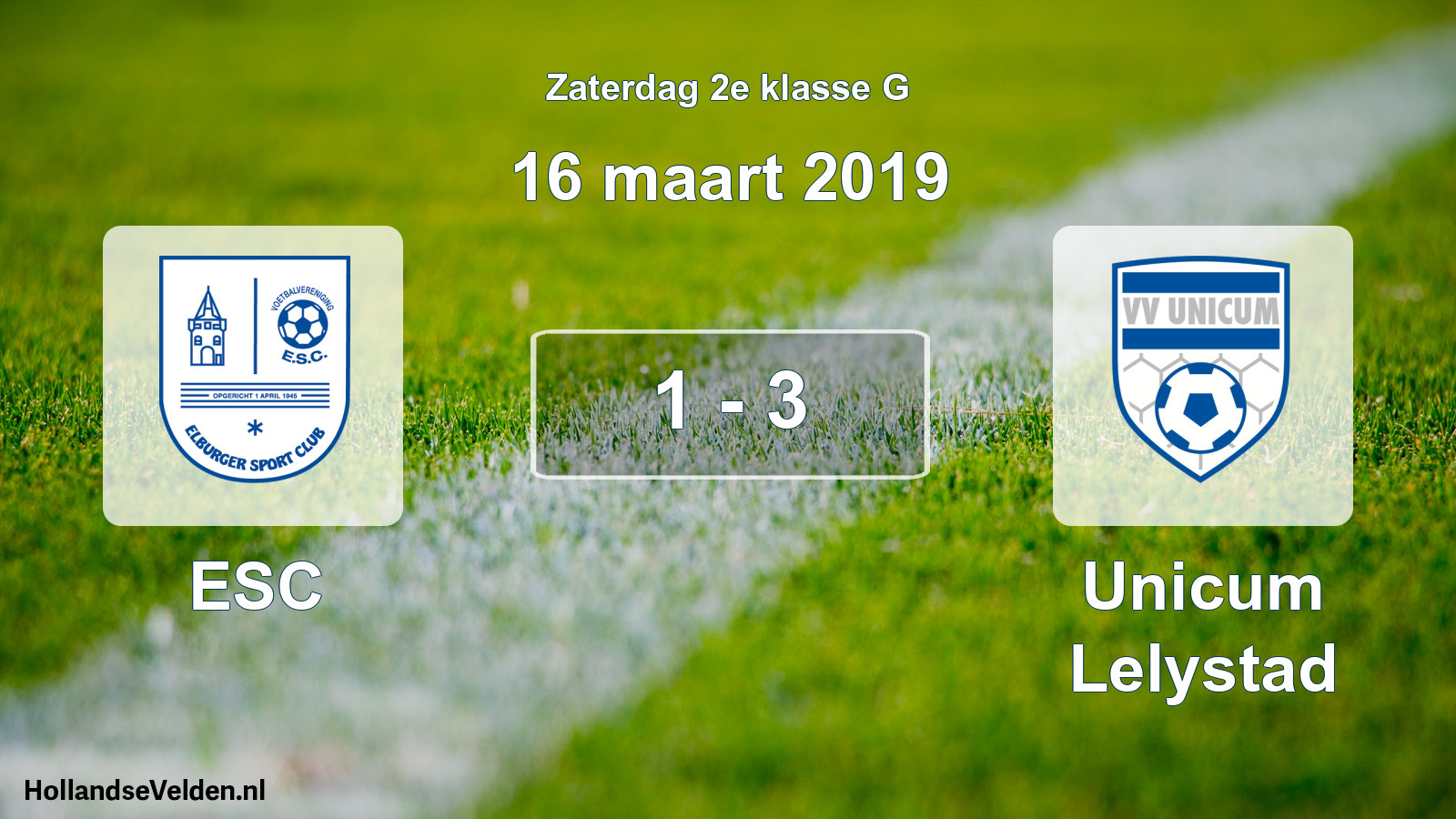 Total number of matches played: ESC - Unicum Lelystad 1 - 3 (16 March 2019)