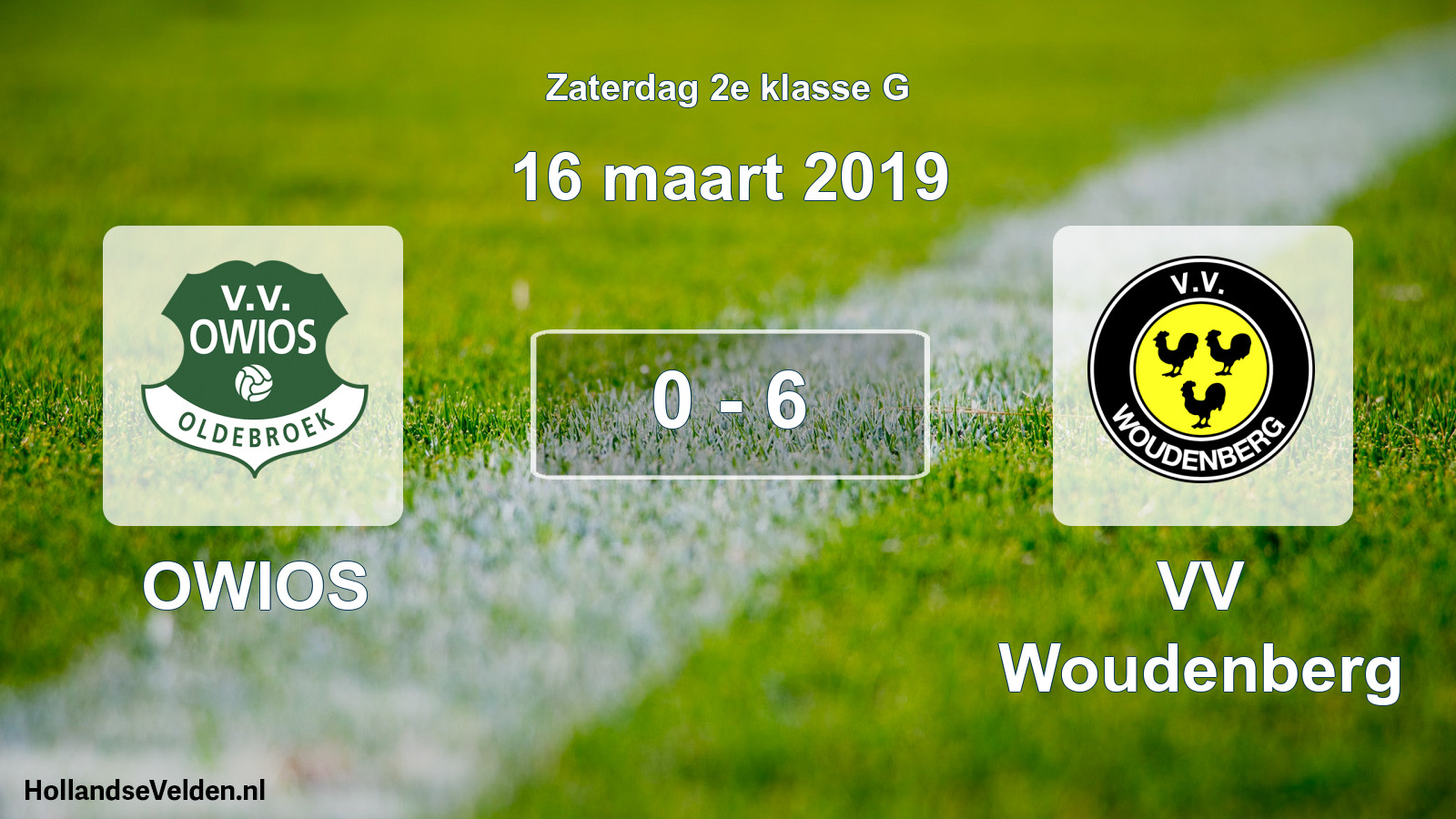 Total number of matches played: OWIOS - VV Woudenberg 0 - 6 (16 March 2019)