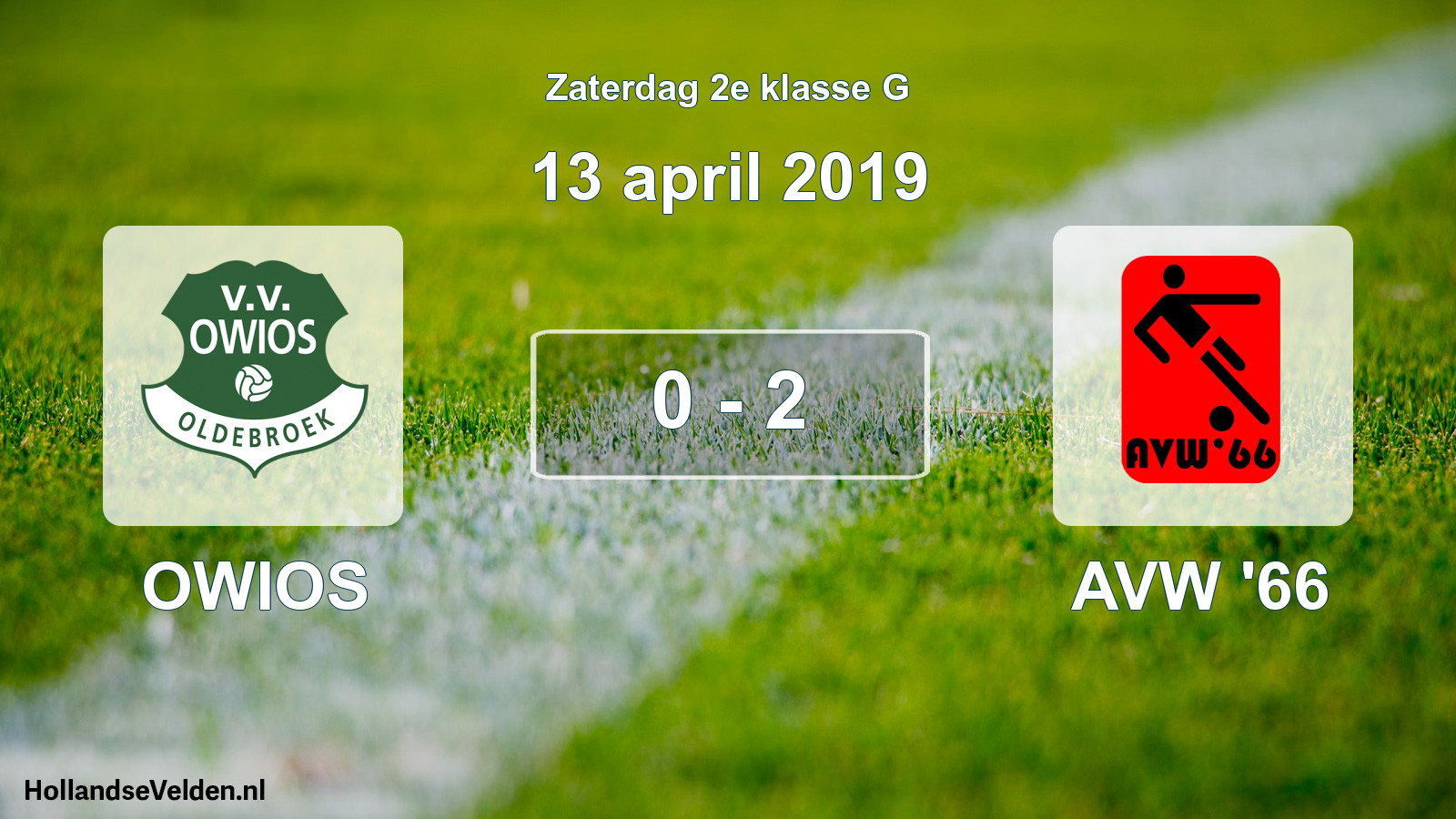 Total number of matches played: OWIOS - AVW '66 0 - 2 (13 April 2019)