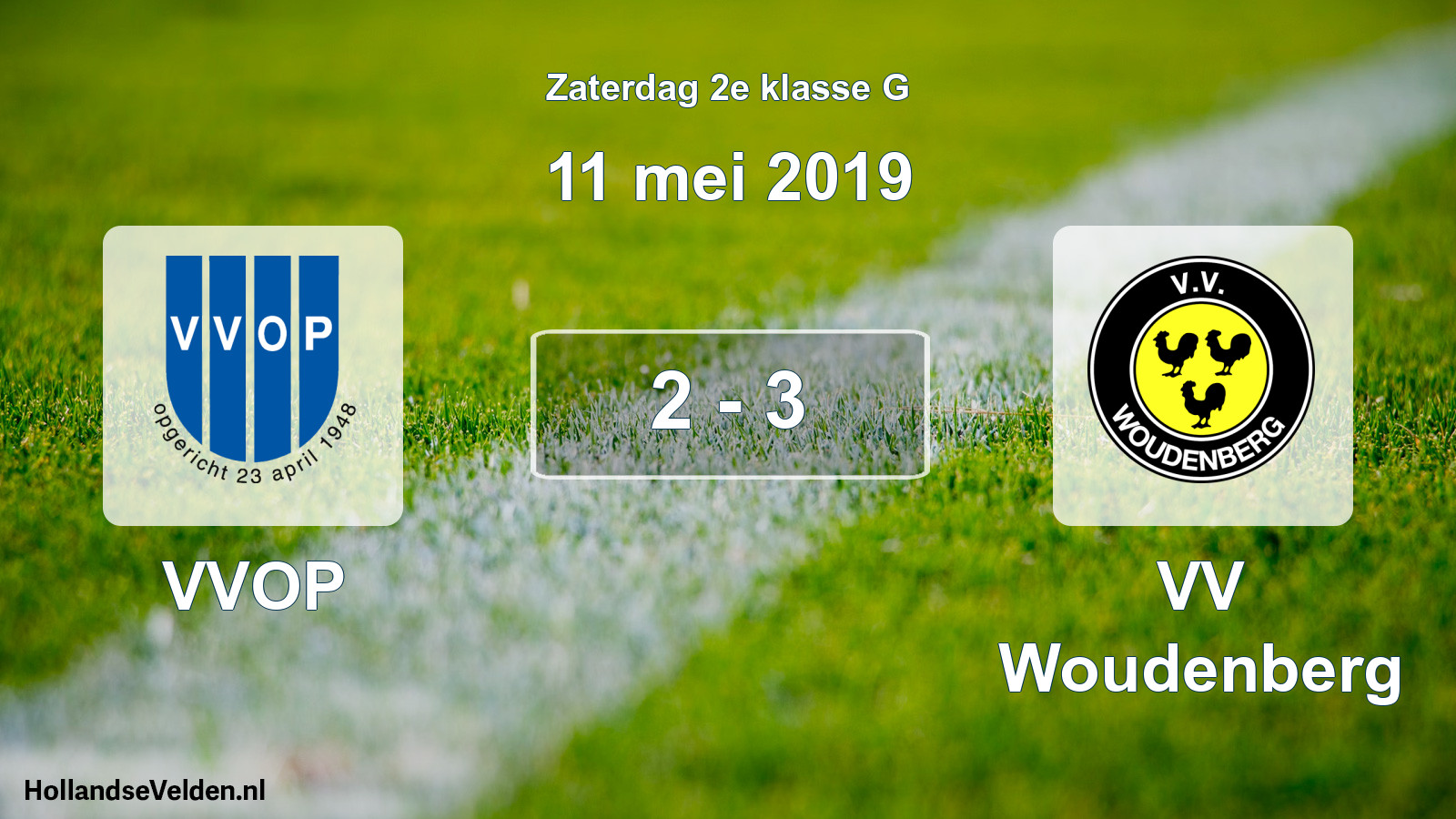 Total number of matches played: VVOP - VV Woudenberg 2 - 3 (11 May 2019)