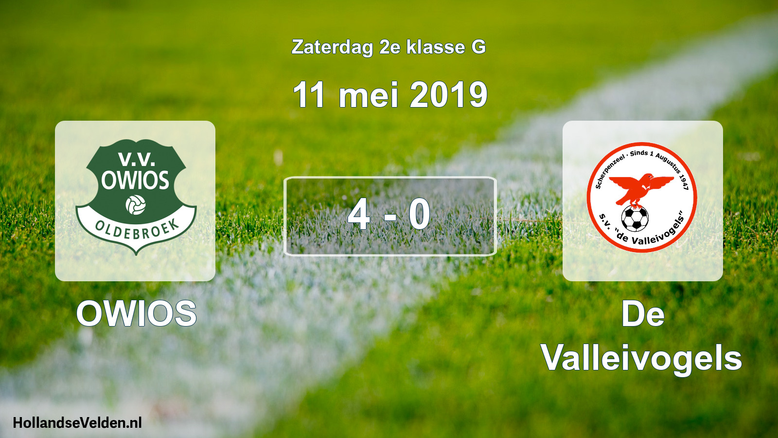 Total number of matches played: OWIOS - De Valleivogels 4 - 0 (11 May 2019)