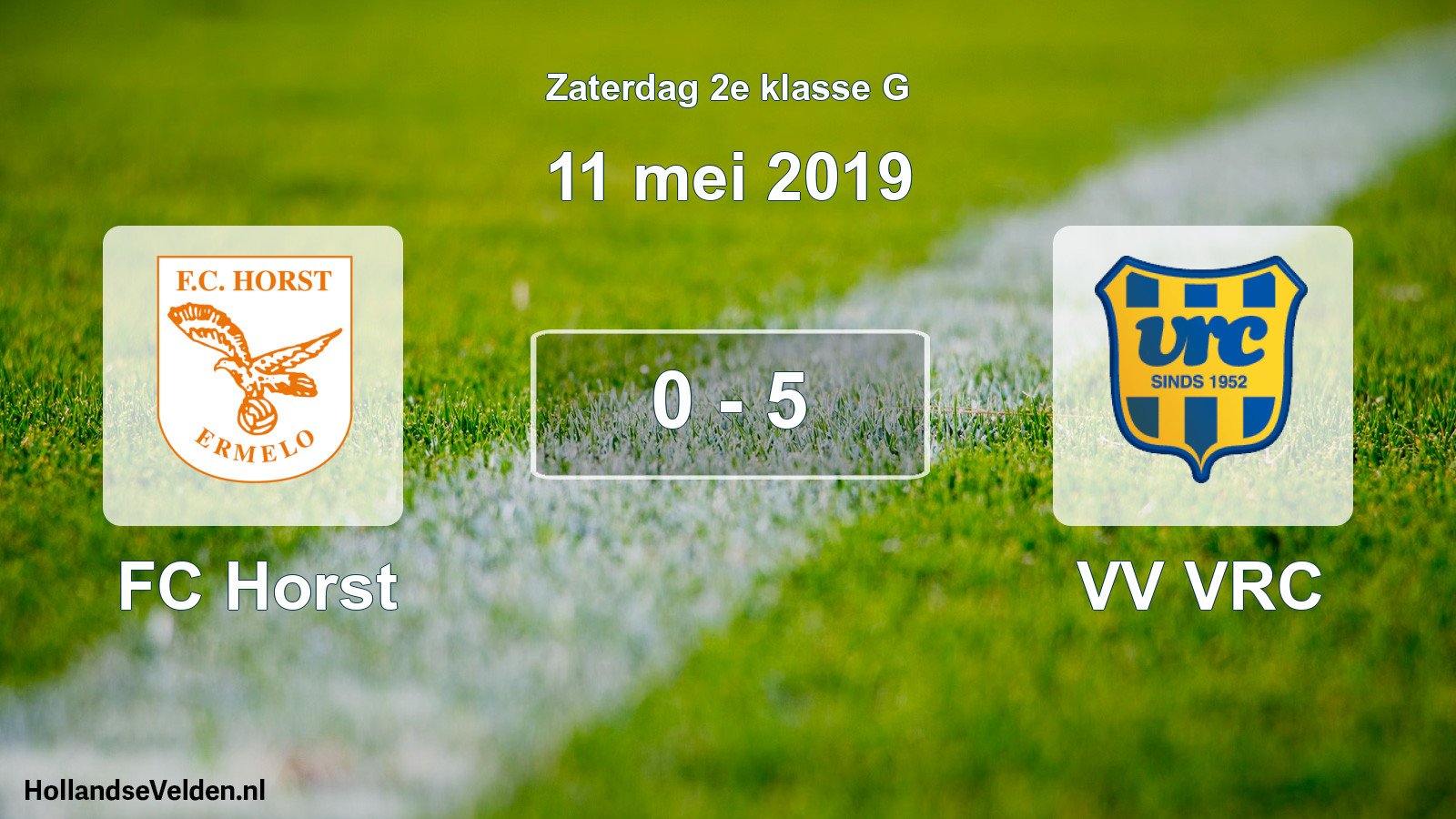 Total number of matches played: FC Horst - VV VRC 0 - 5 (11 May 2019)