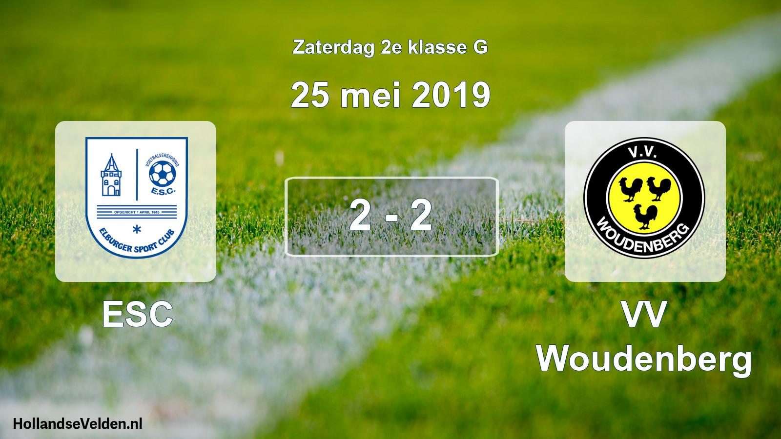 Total number of matches played: ESC - VV Woudenberg 2 - 2 (25 May 2019)