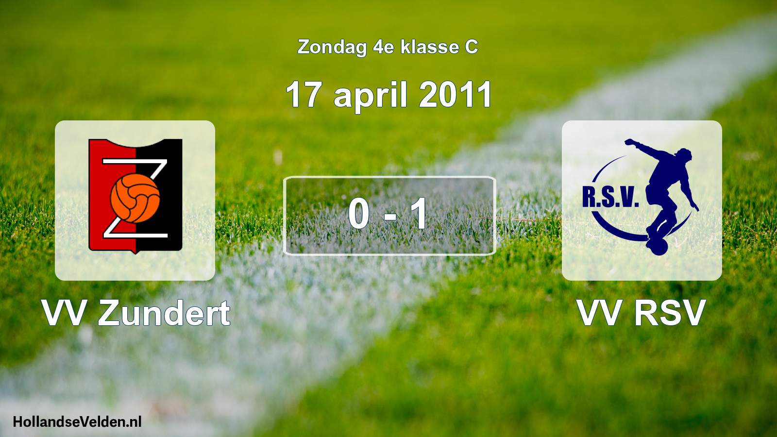 Total number of matches played: VV Zundert - VV RSV 0 - 1 (17 April 2011)