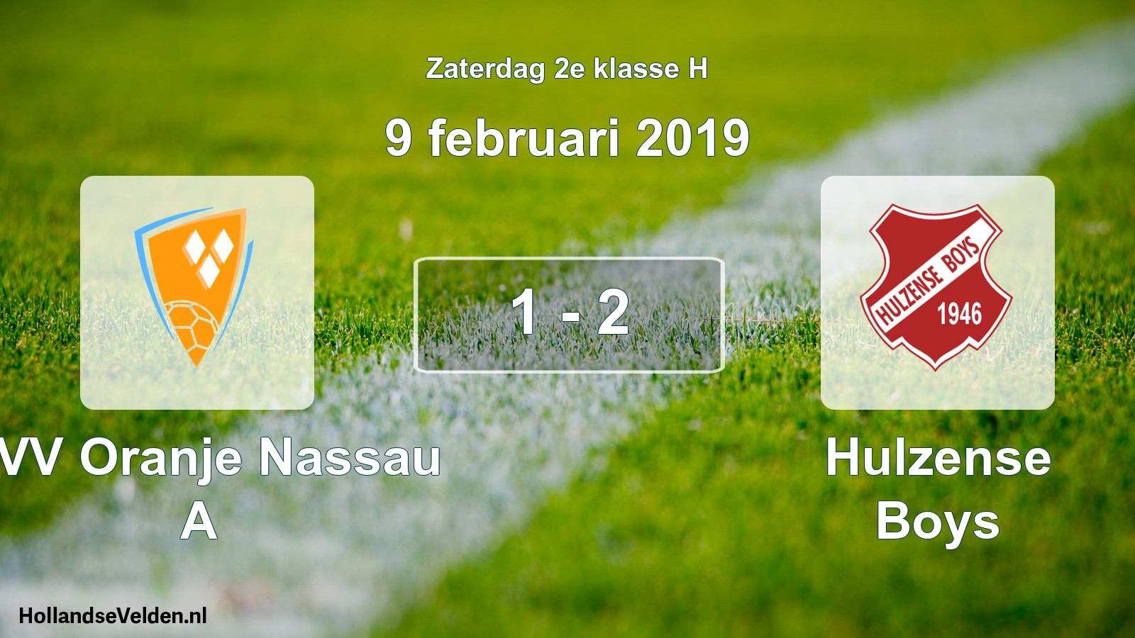 Total number of matches played: CVV Oranje Nassau A - Hulzense Boys 1 - 2 (9 February 2019)