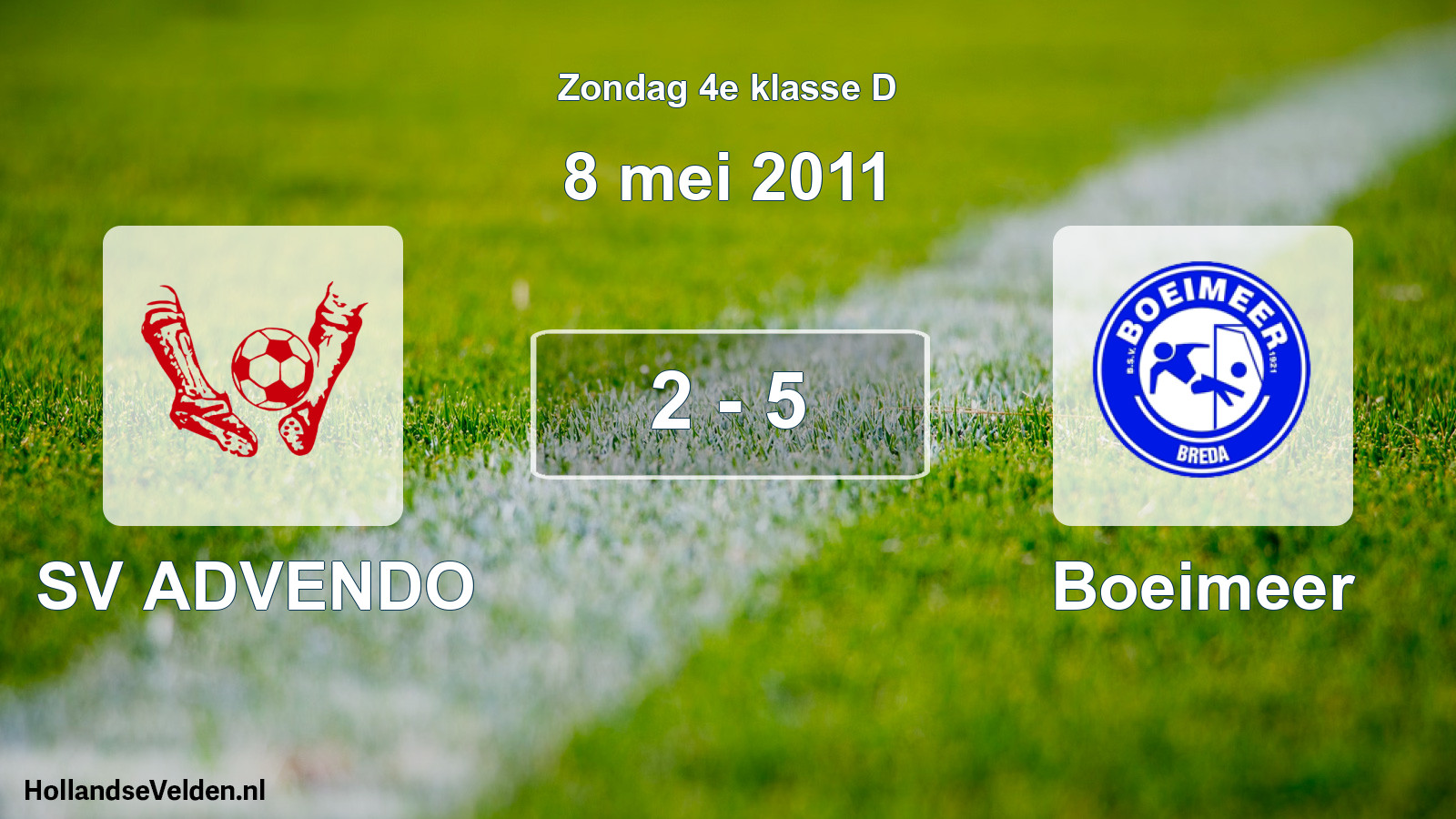 Total number of matches played: SV ADVENDO - Boeimeer 2 - 5 (8 May 2011)