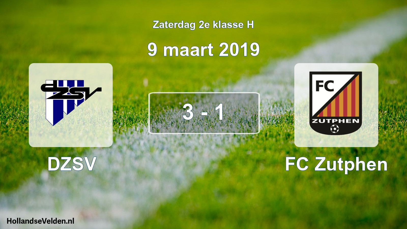 Total number of matches played: DZSV - FC Zutphen 3 - 1 (9 March 2019)