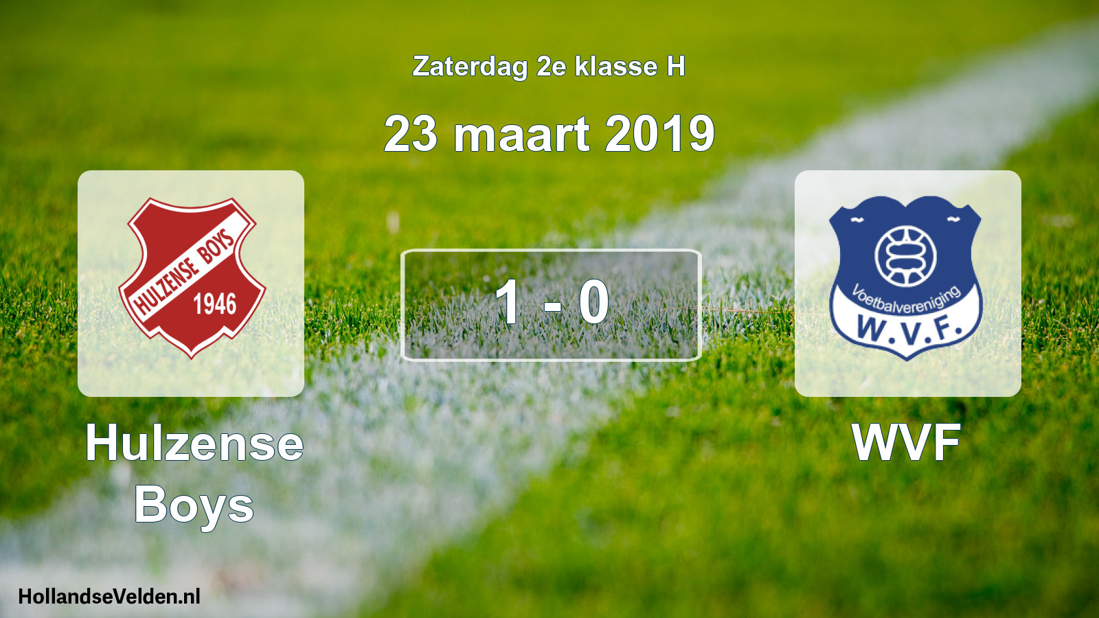 Total number of matches played: Hulzense Boys - WVF 1 - 0 (23 March 2019)