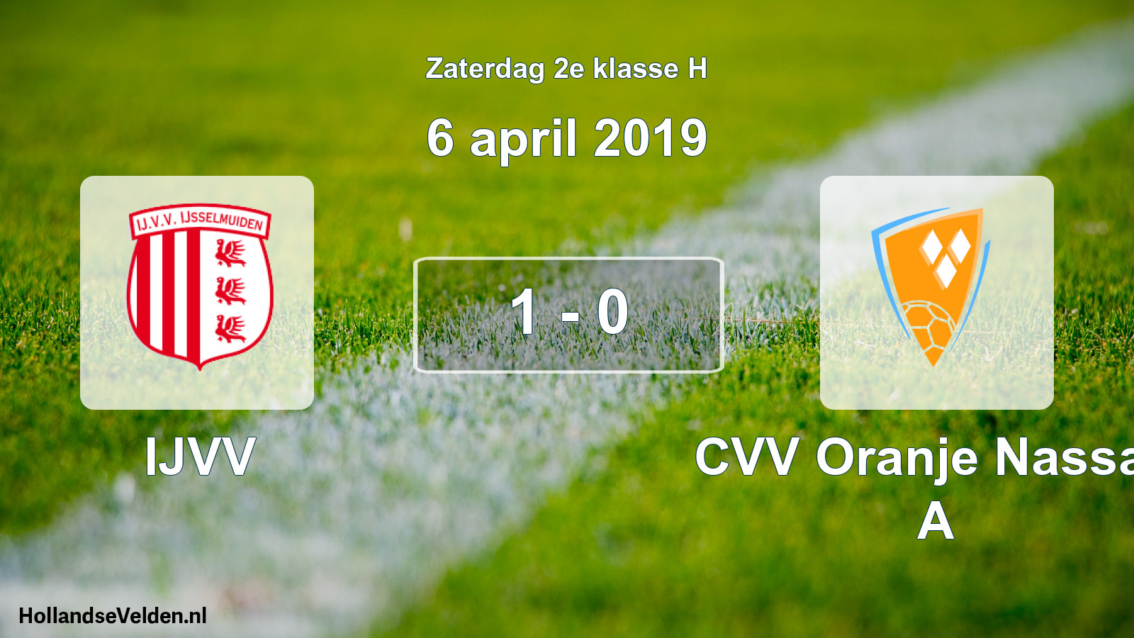 Total number of matches played: IJVV - CVV Oranje Nassau A 1 - 0 (6 April 2019)
