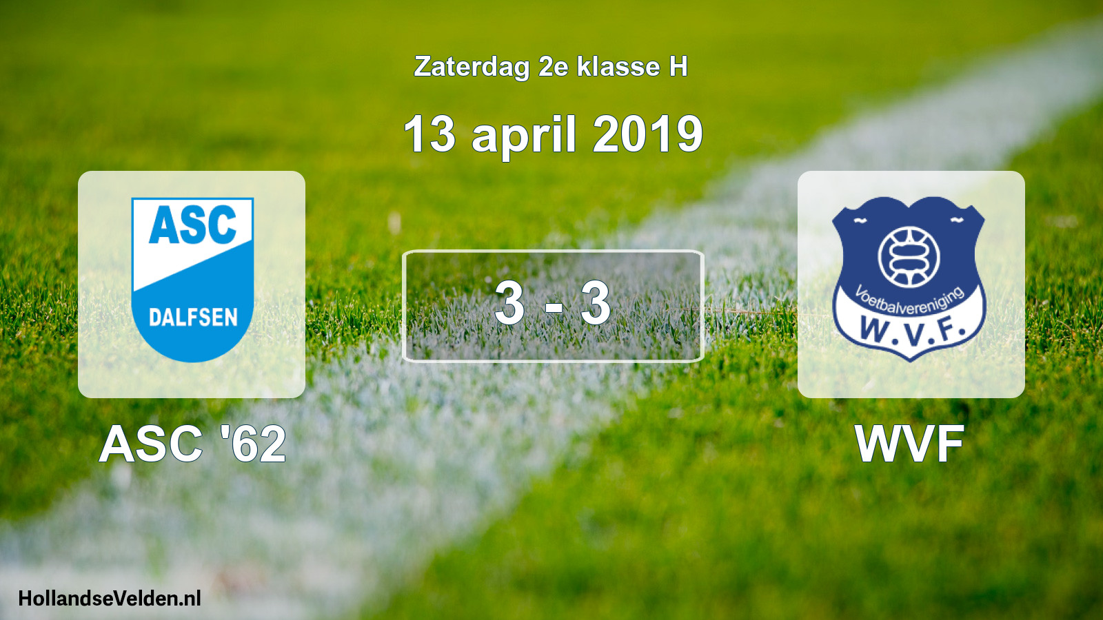 Total number of matches played: ASC '62 - WVF 3 - 3 (13 April 2019)