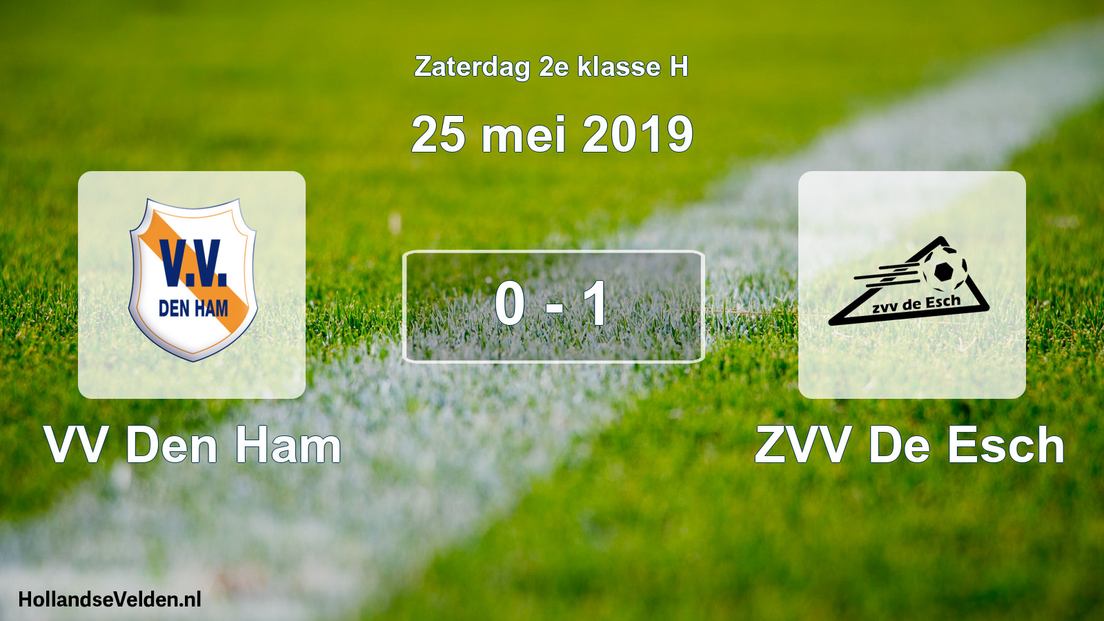 Total number of matches played: VV Den Ham - ZVV De Esch 0 - 1 (25 May 2019)