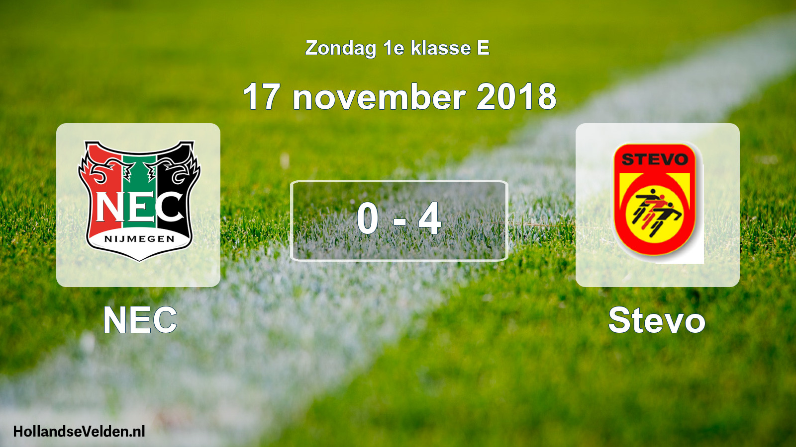 Total number of matches played: NEC - Stevo 0 - 4 (17 November 2018)
