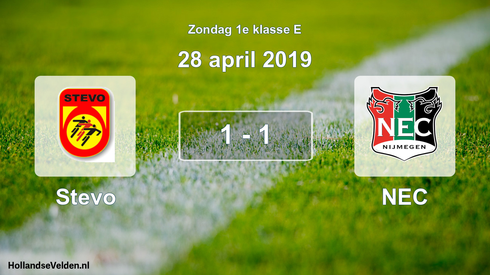 Total number of matches played: Stevo - NEC 1 - 1 (28 April 2019)